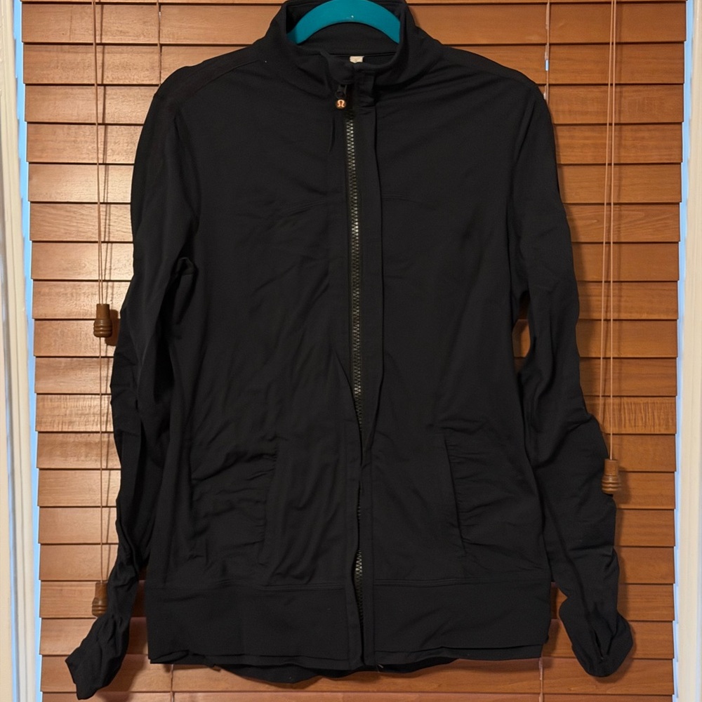 Lululemon Athletica Black zip up Jacket size 10
